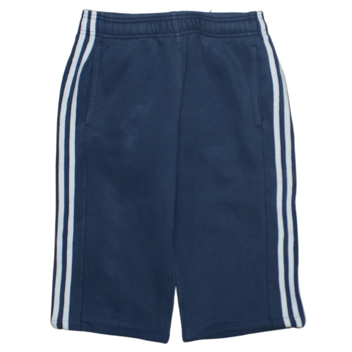 Adidas Boys Blue Athletic Shorts 13-14 Years Knit Cotton Blend Sportswear