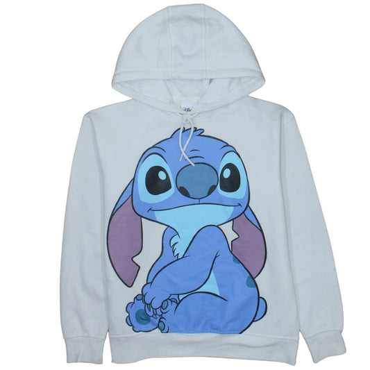 Disney Women White Stitch Hoodie Small Primark Cares Pullover