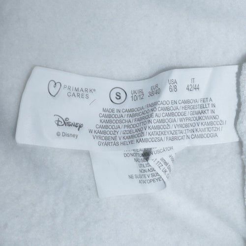 Disney Women White Stitch Hoodie Small Primark Cares Pullover