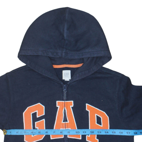 GAP Kids Boys Navy Blue Full Zip Hoodie XL (12-13 Years) Cotton Fleece