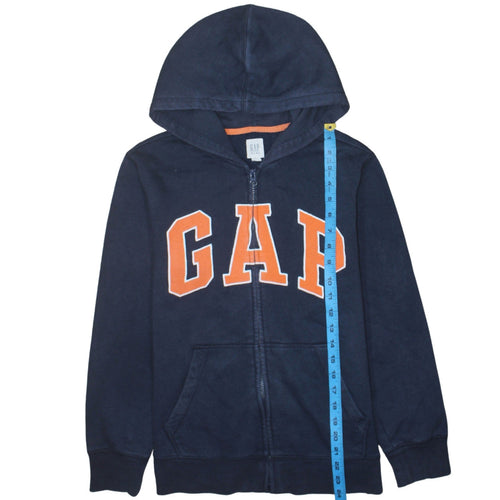 GAP Kids Boys Navy Blue Full Zip Hoodie XL (12-13 Years) Cotton Fleece