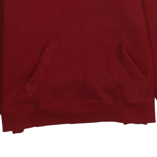 Hollister Men’s Red Pullover Hoodie L Fleece Logo Sweatshirt