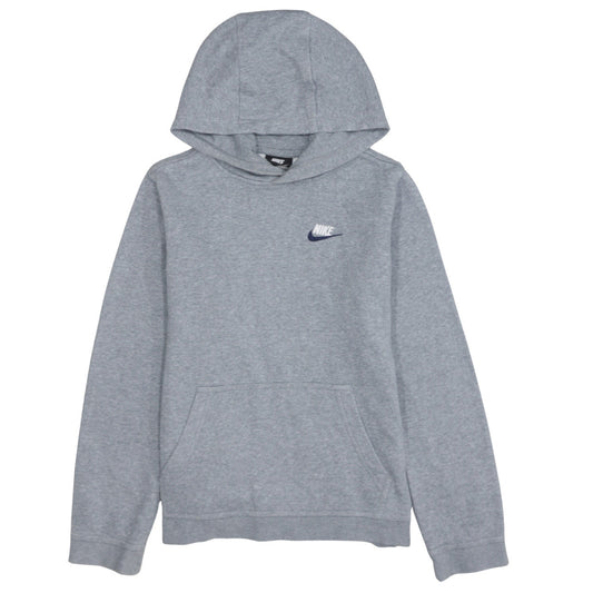 Nike Boys Grey XL Pullover Hoodie Standard Fit Fleece Sweatshirt
