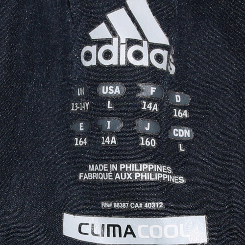 Adidas Boys Blue ClimaCool Track Pants 13-14 Years Sports Trousers