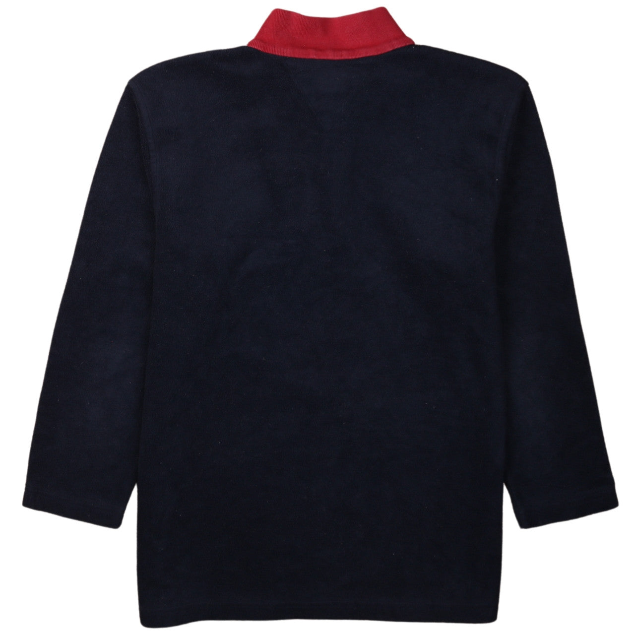 Tommy Hilfiger Men’s Blue Red 1/4 Zip Fleece Sweatshirt XL