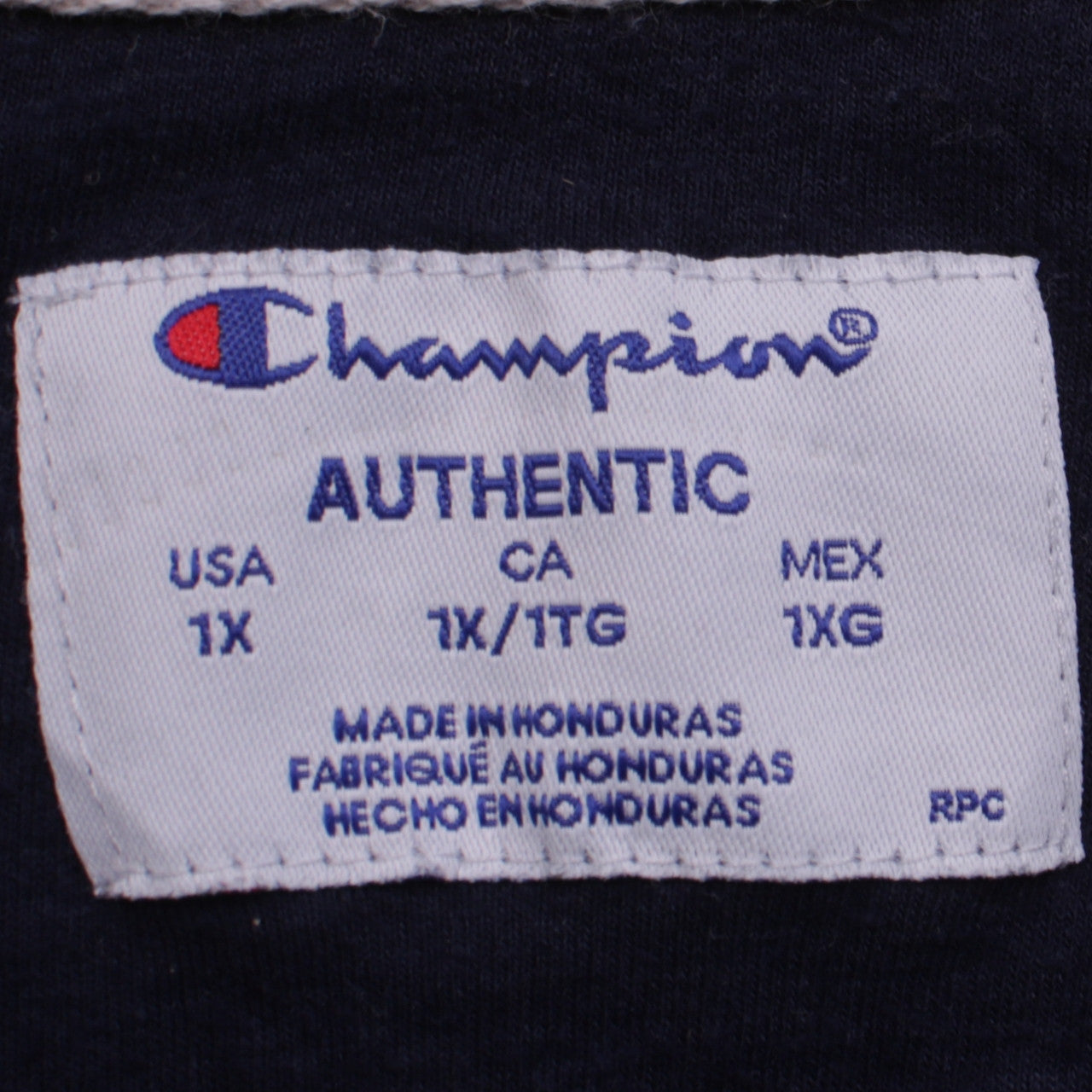 Champion Men's Blue Full Zip Hoodie XL Lightweight Cotton Blend