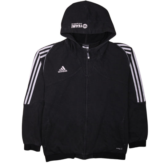 Adidas Men’s Black 2XL Full Zip Hoodie with Logo Design