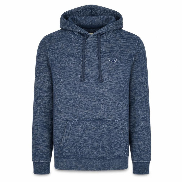 Hollister Men’s Blue Pullover Hoodie Small Logo Classic Fit
