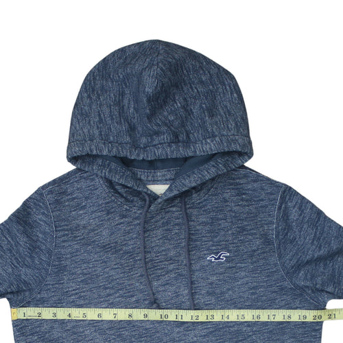 Hollister Men’s Blue Pullover Hoodie Small Logo Classic Fit