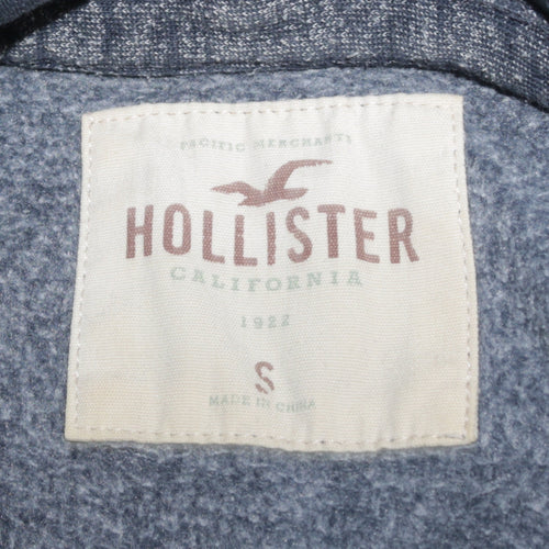 Hollister Men’s Blue Pullover Hoodie Small Logo Classic Fit