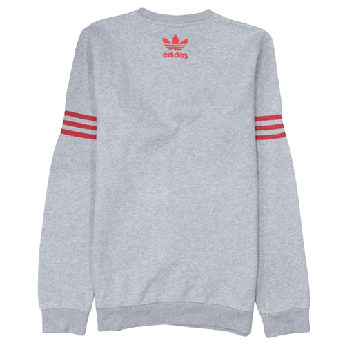Adidas Originals Grey Red Logo 96 Womens Sweatshirt Size S