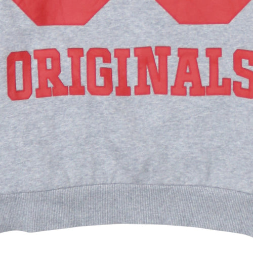 Adidas Originals Grey Red Logo 96 Womens Sweatshirt Size S