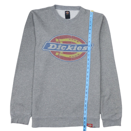 Dickies Men's Grey Medium Athletic Sweatshirt - Logo Print Cotton Blend