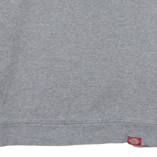 Dickies Men's Grey Medium Athletic Sweatshirt - Logo Print Cotton Blend