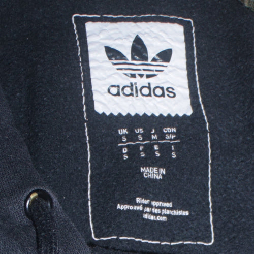Adidas Mens Black Camouflage Logo Pullover Hoodie Size S