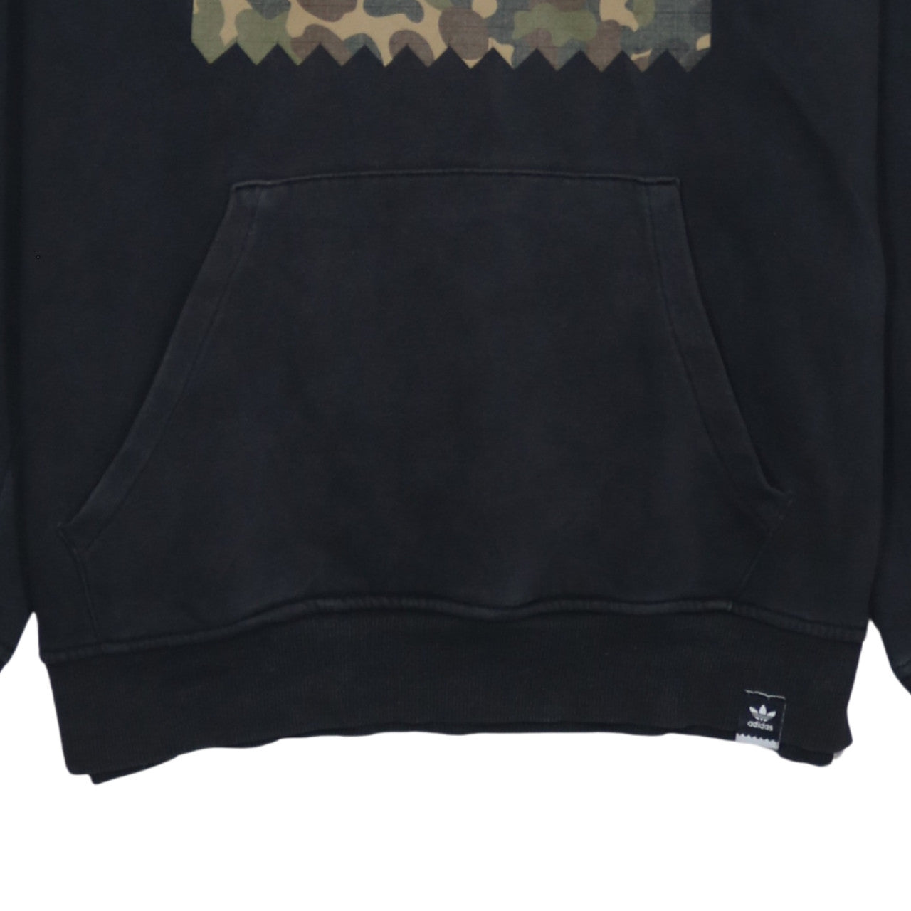 Adidas Mens Black Camouflage Logo Pullover Hoodie Size S