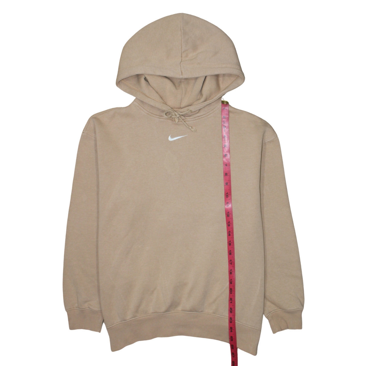 Nike Men's Beige Pullover Hoodie Size S Regular Fit Fleece