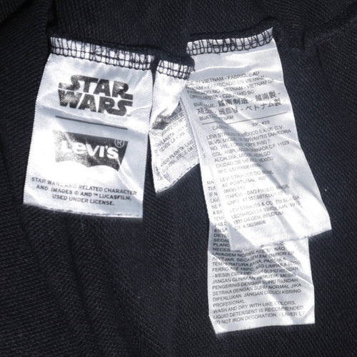 Levi's Men's Black Star Wars Pullover Hoodie M Graphic Logo