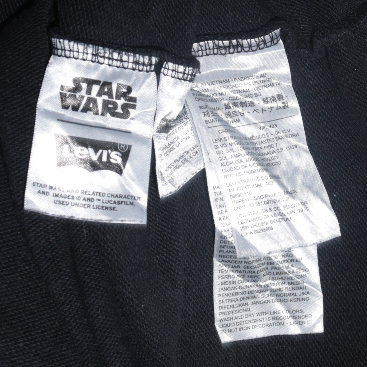 Levi's Men's Black Star Wars Pullover Hoodie M Graphic Logo