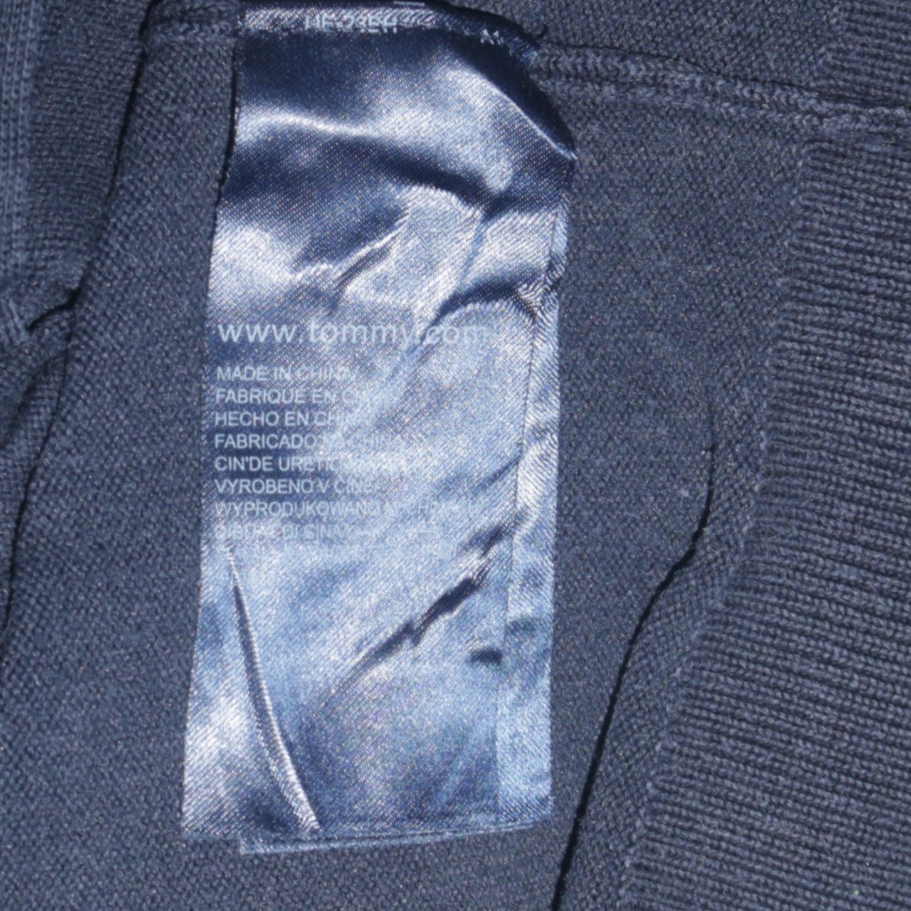 Tommy Hilfiger Men's Blue XL Full Zip Cotton Jumper Classic Style