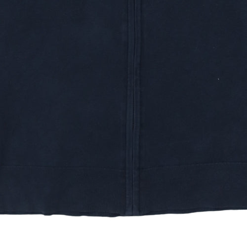 Tommy Hilfiger Men's Blue XL Full Zip Cotton Jumper Classic Style