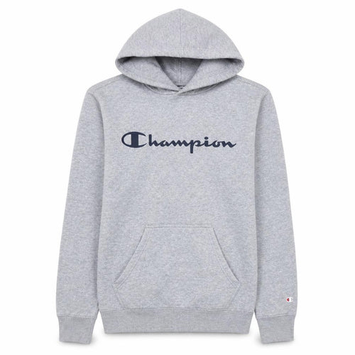 Champion Men's Grey Pullover Hoodie Small Logo Sports Fleece
