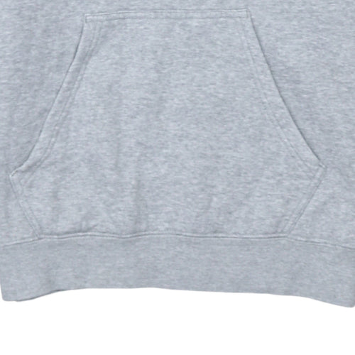 Champion Men's Grey Pullover Hoodie Small Logo Sports Fleece