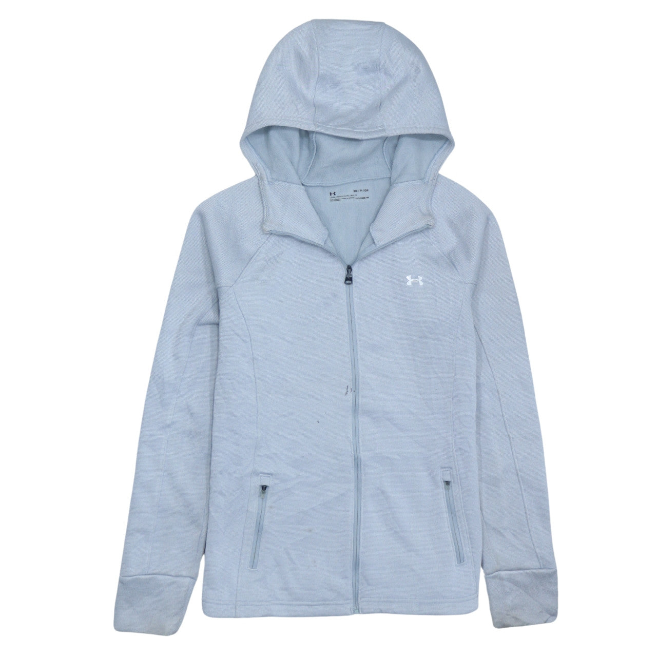 Under Armour Men Grey Small Full Zip ColdGear Hoodie Jacket