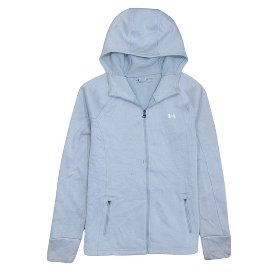 Under Armour Men Grey Small Full Zip ColdGear Hoodie Jacket