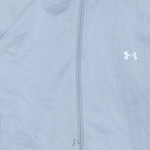 Under Armour Men Grey Small Full Zip ColdGear Hoodie Jacket