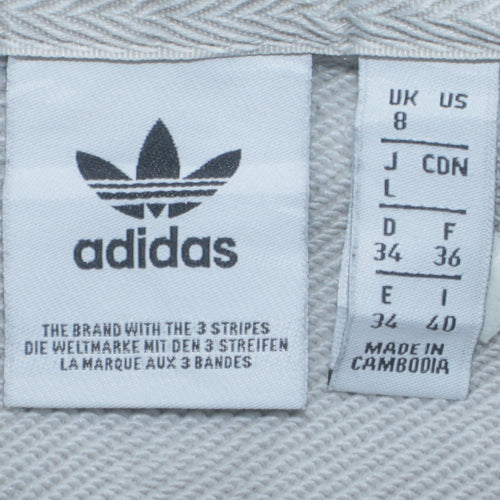 Adidas Womens Beige Orange Colourblock Hooded Pullover Hoodie Size 8