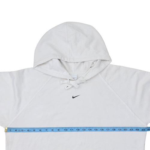 Nike Men’s White Pullover Hoodie Dri-Fit Logo Sportswear Size S