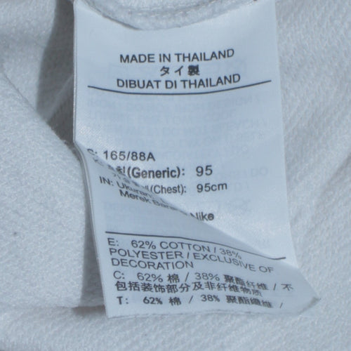 Nike Men’s White Pullover Hoodie Dri-Fit Logo Sportswear Size S