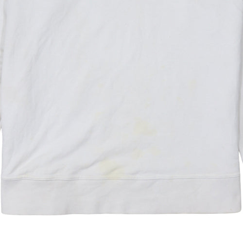 Nike Men’s White Pullover Hoodie Dri-Fit Logo Sportswear Size S
