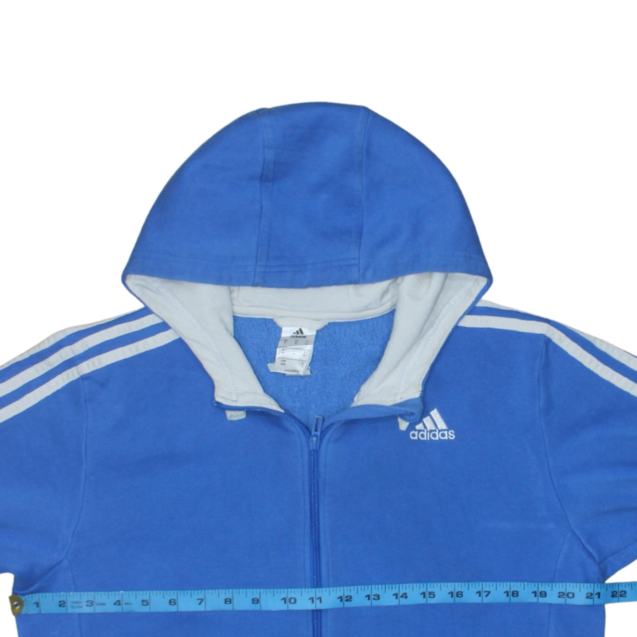 Adidas Men’s Blue Full Zip Hoodie Size M Sports Fleece