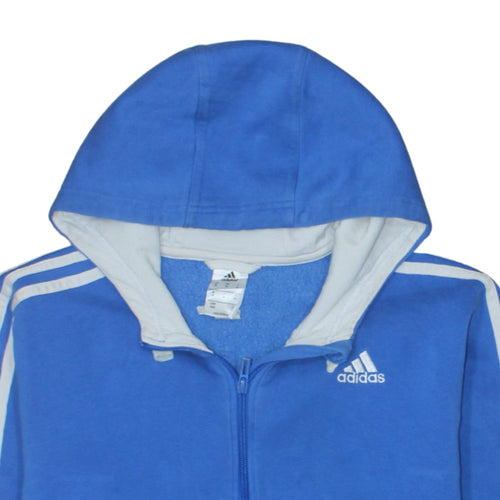 Adidas Men’s Blue Full Zip Hoodie Size M Sports Fleece