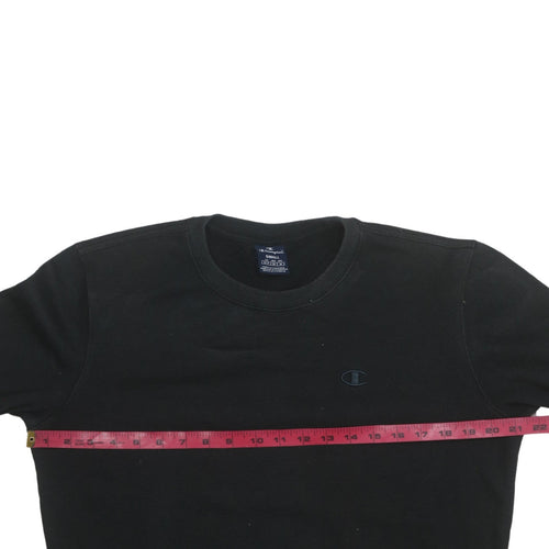 Champion Men's Black Small Pullover Sweatshirt Crew Neck