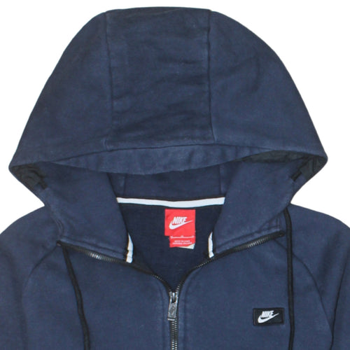 Nike Men's Blue Full Zip Hoodie Medium Fleece Sweatshirt