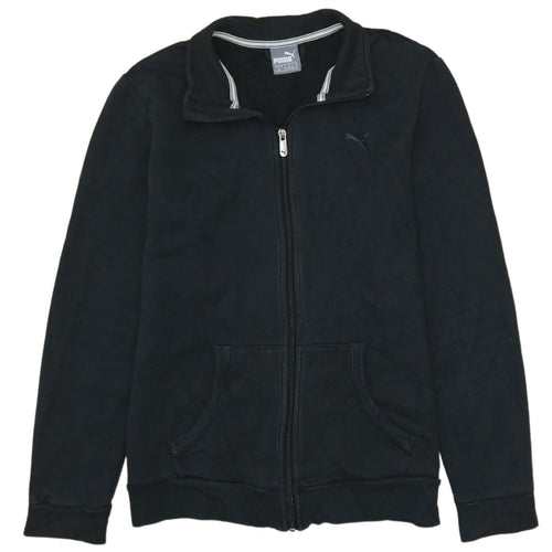 Puma Womens Black Full Zip Sweatshirt Size 14 Cotton Blend