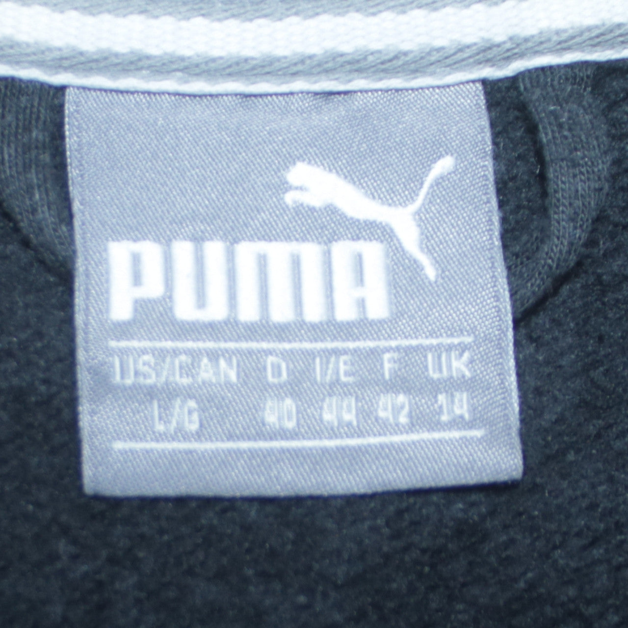 Puma Womens Black Full Zip Sweatshirt Size 14 Cotton Blend