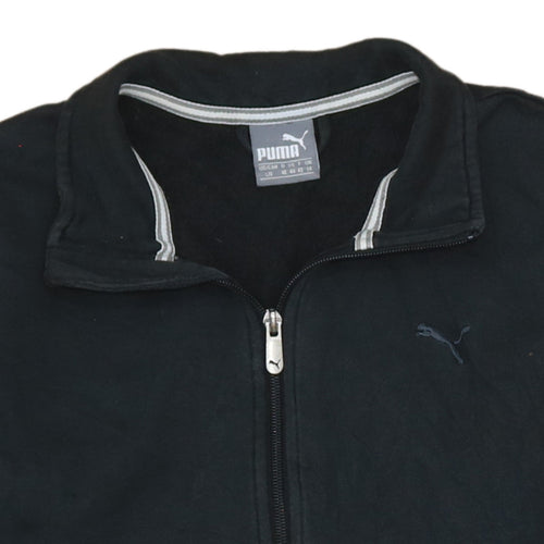 Puma Womens Black Full Zip Sweatshirt Size 14 Cotton Blend