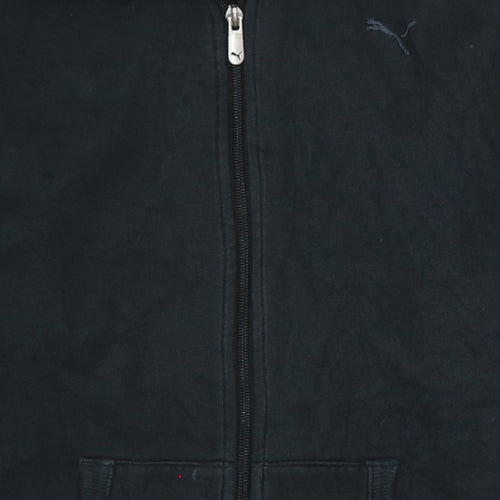 Puma Womens Black Full Zip Sweatshirt Size 14 Cotton Blend