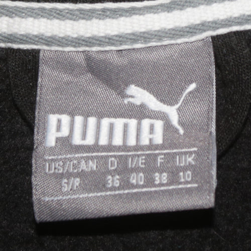 Puma Womens Black Full Zip Hoodie Size 10 Classic Fit