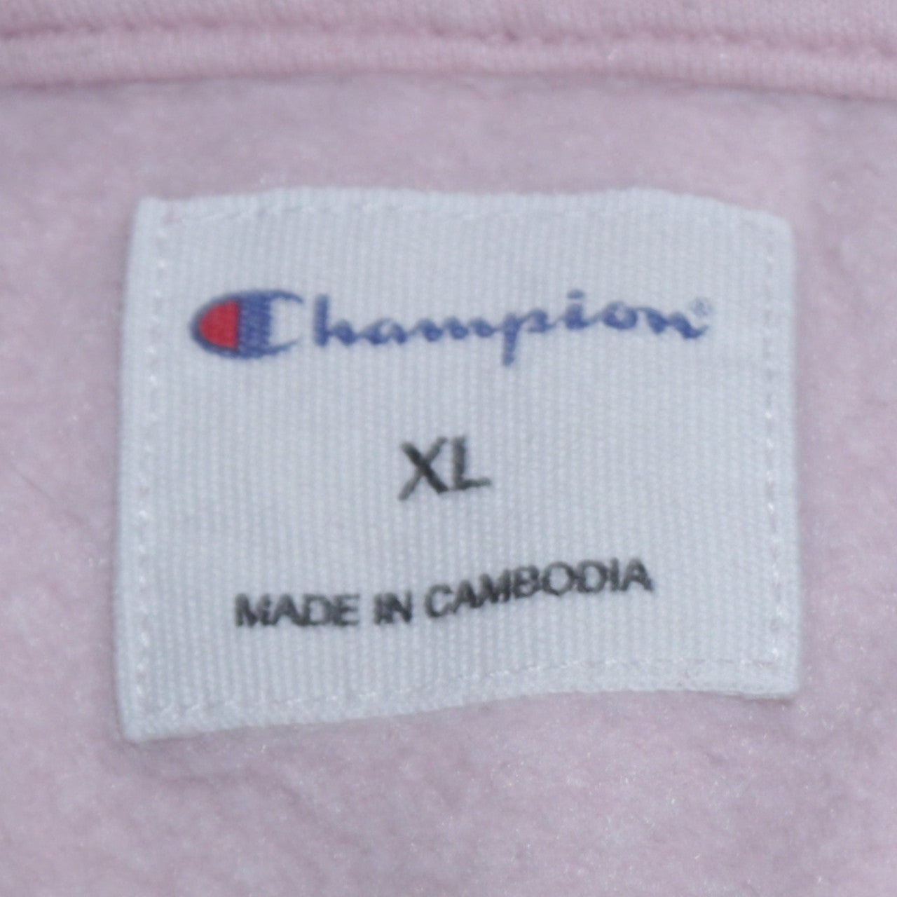 Champion Womens Pink XL Pullover Hoodie Cotton Blend Logo