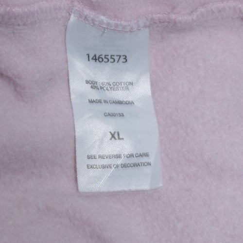 Champion Womens Pink XL Pullover Hoodie Cotton Blend Logo