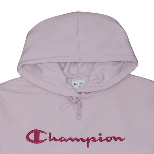 Champion Womens Pink XL Pullover Hoodie Cotton Blend Logo