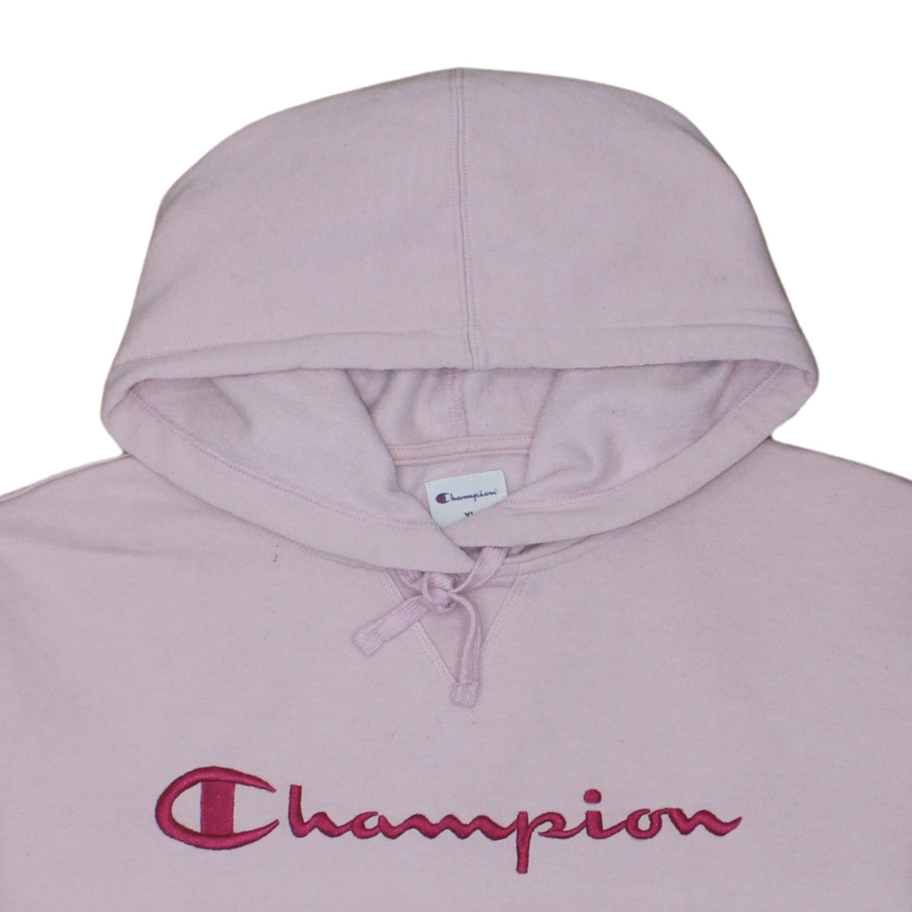 Champion Womens Pink XL Pullover Hoodie Cotton Blend Logo