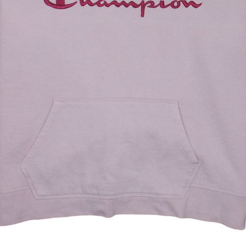 Champion Womens Pink XL Pullover Hoodie Cotton Blend Logo