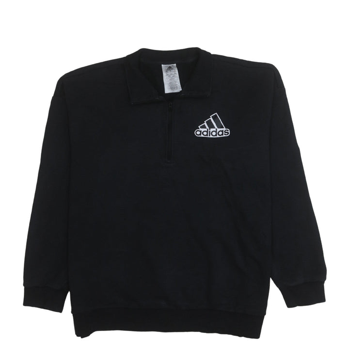 Adidas Women’s Black 1/2 Zip Pullover Sweatshirt L 16-18 Athletic