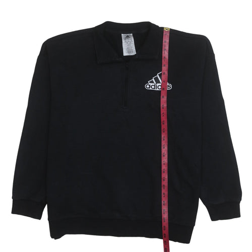 Adidas Women’s Black 1/2 Zip Pullover Sweatshirt L 16-18 Athletic